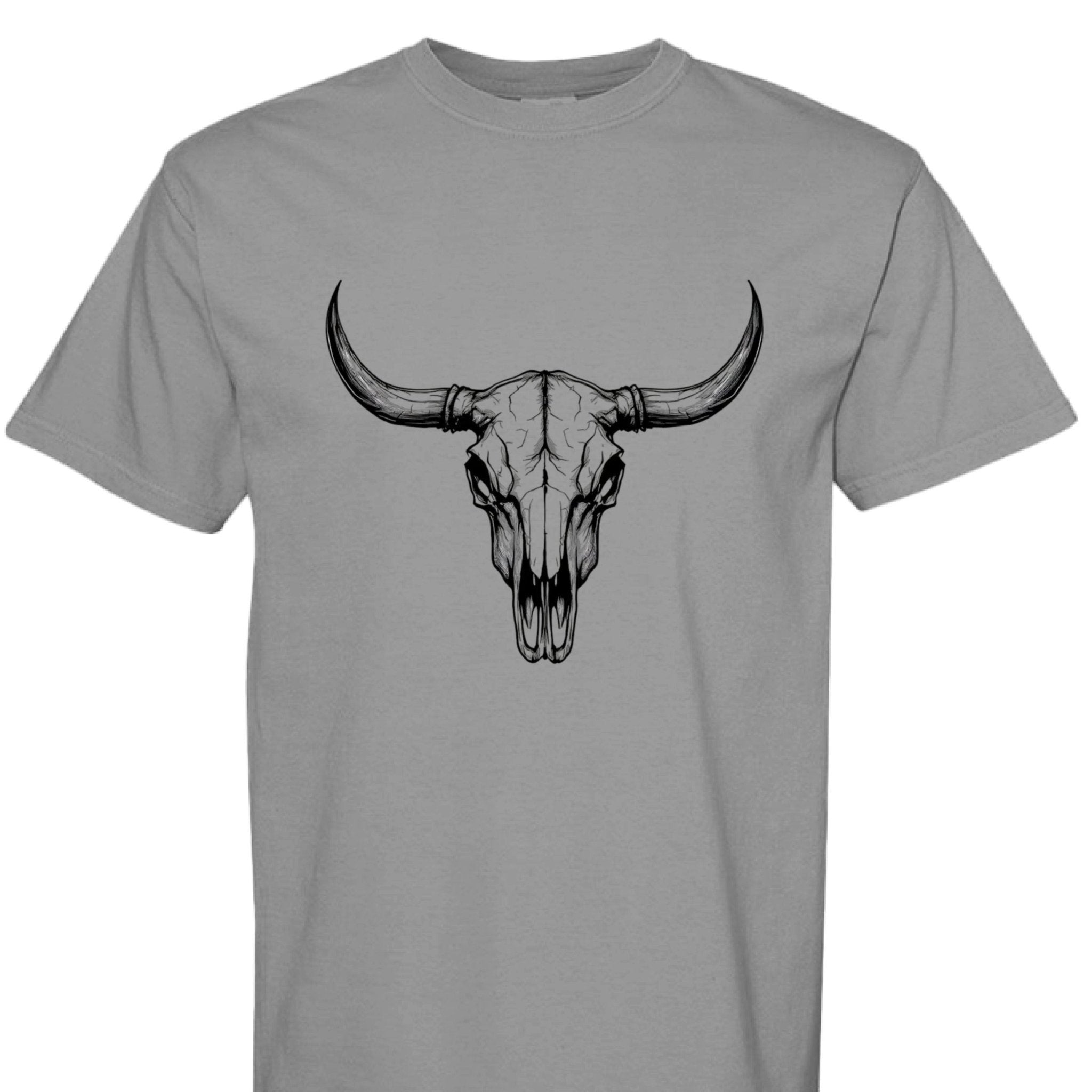 Western Bull Skull - The Caffeine Cowboy