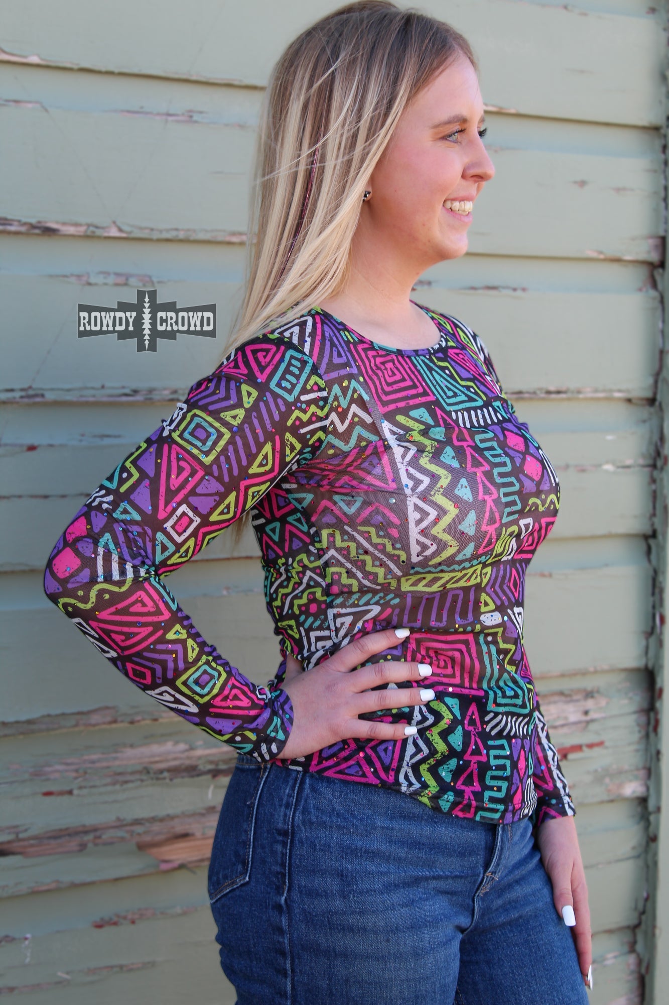 Spaced Out Mesh Top - The Caffeine Cowboy