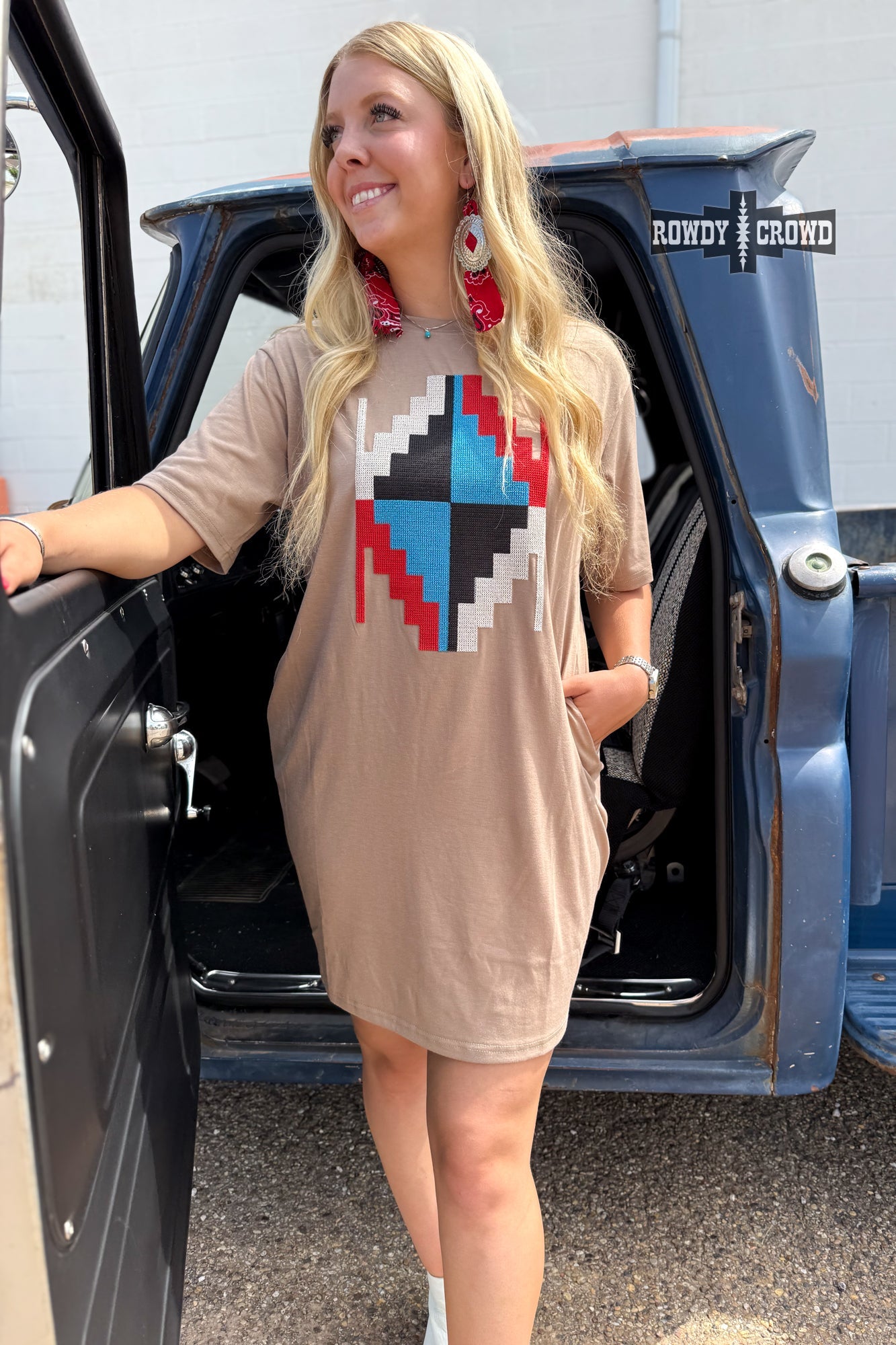 Alamosa Aztec Dress - The Caffeine Cowboy