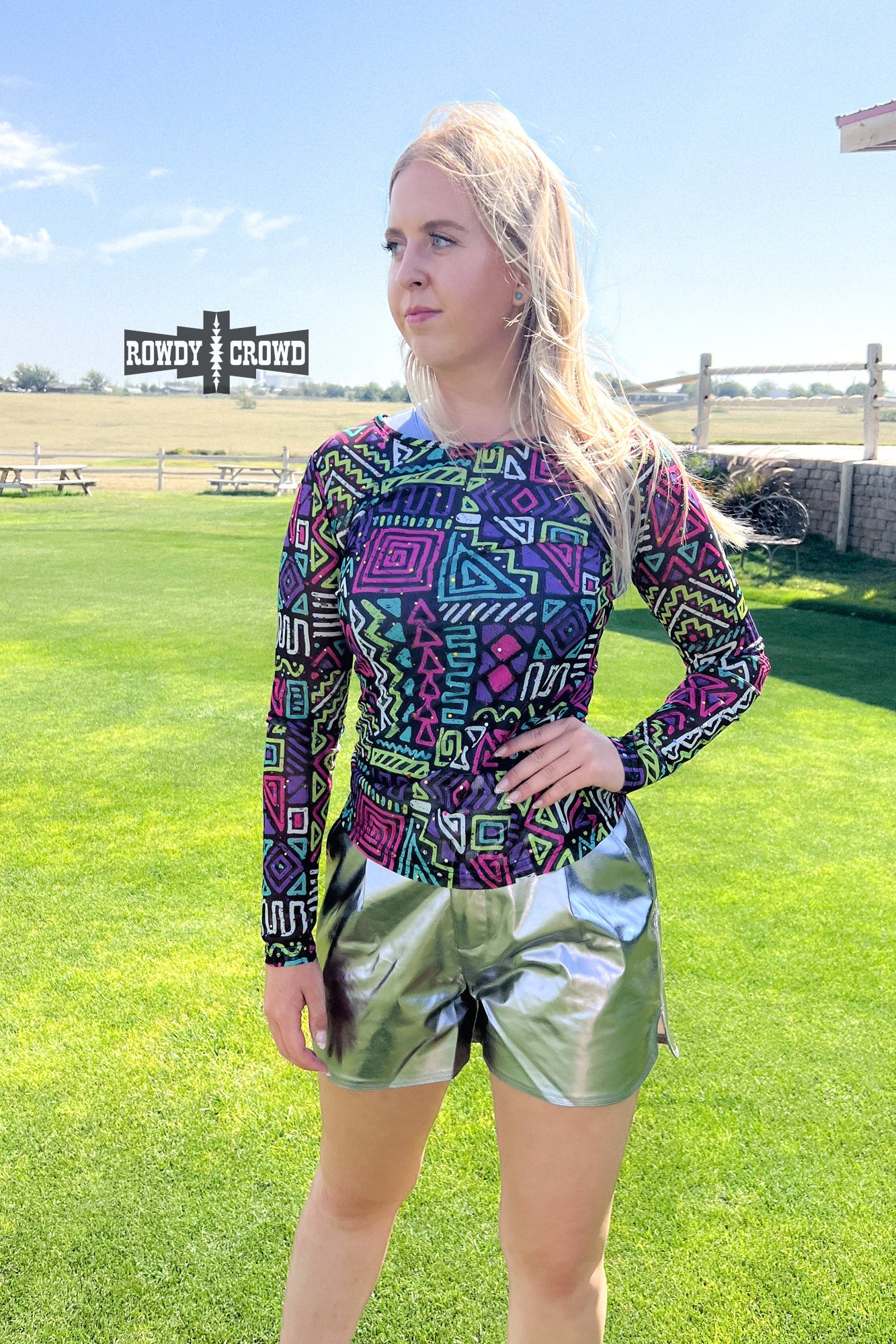 Spaced Out Mesh Top - The Caffeine Cowboy
