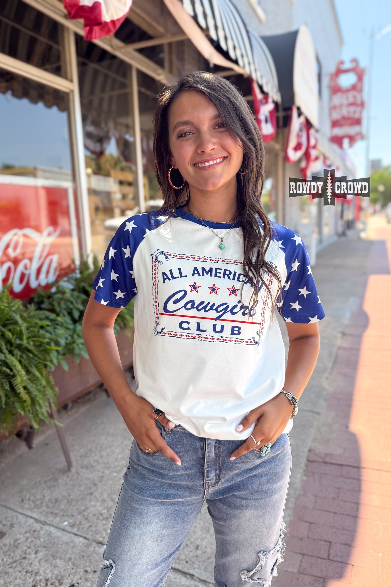 All American Cowgirl Tee - The Caffeine Cowboy