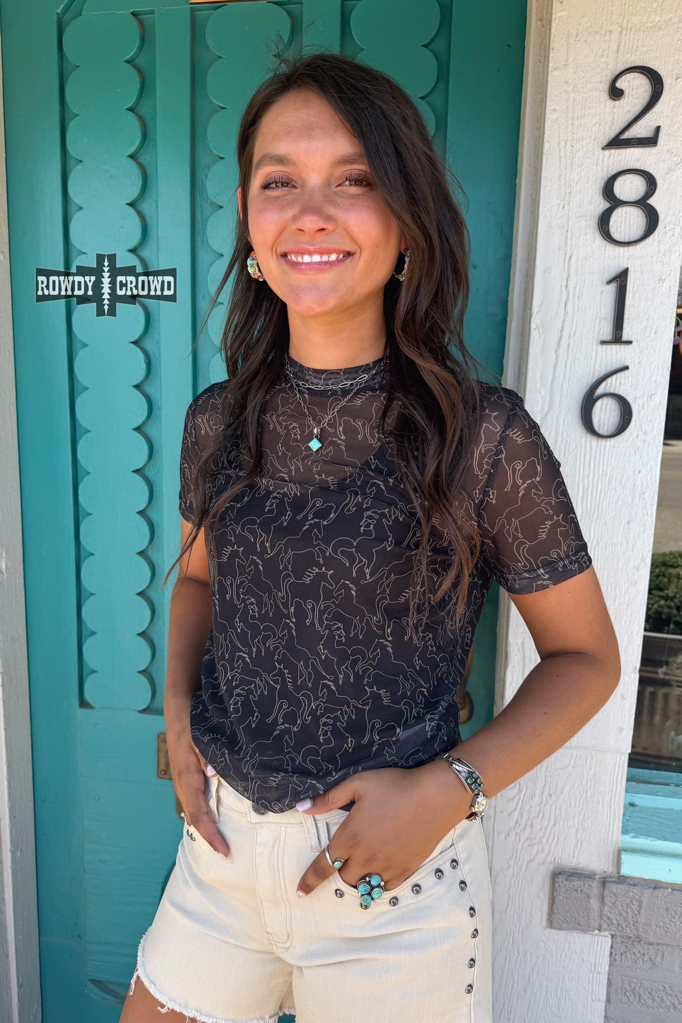 Lariat Mesh Top - The Caffeine Cowboy