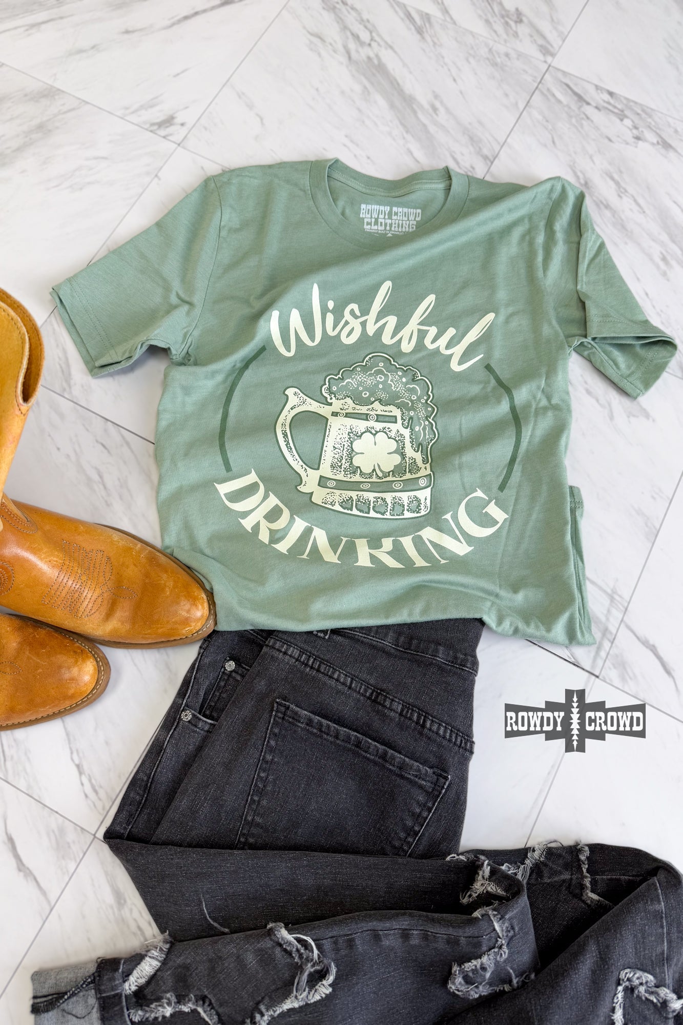 Wishful Drinking Tee - The Caffeine Cowboy