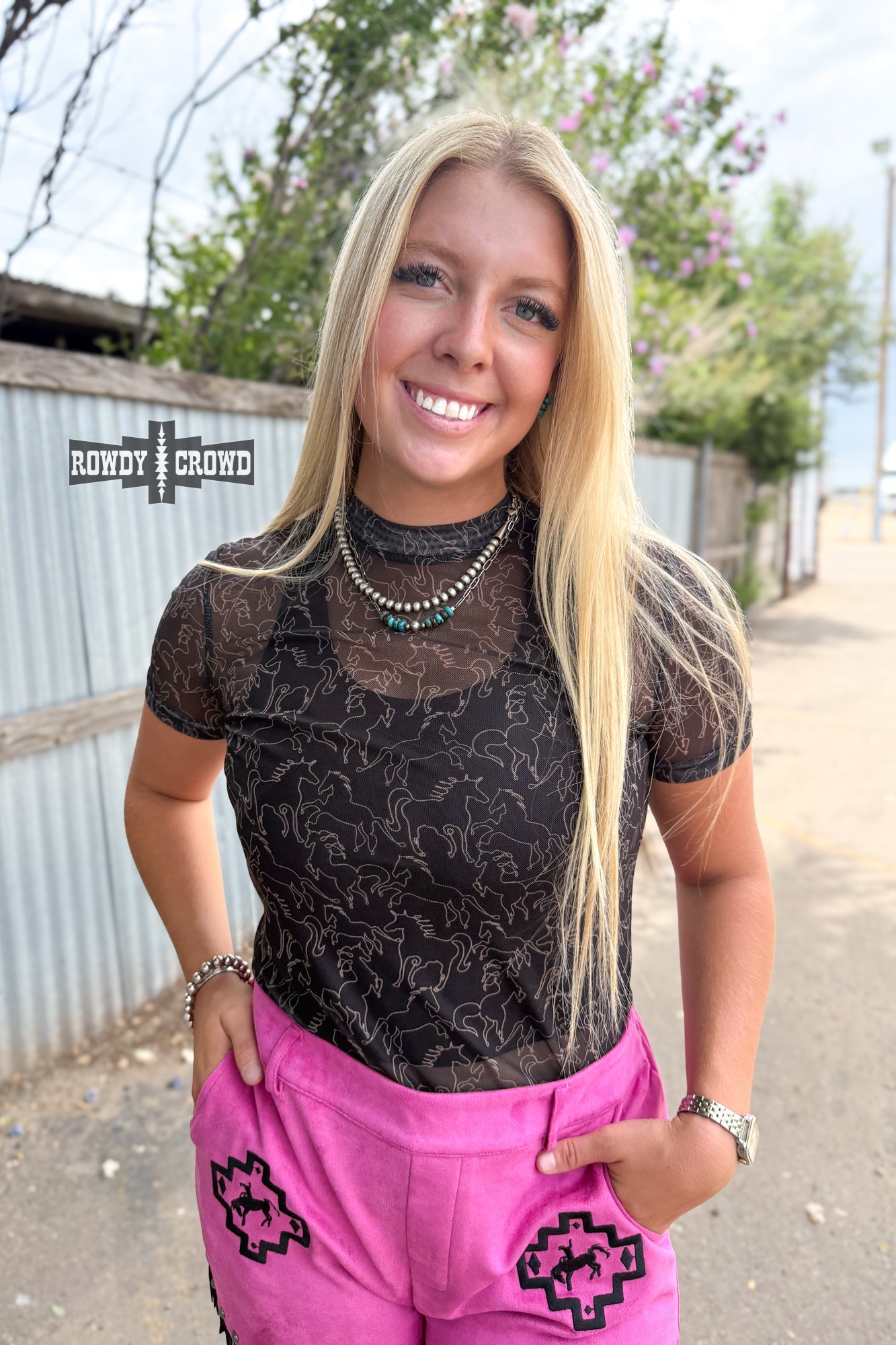 Lariat Mesh Top - The Caffeine Cowboy