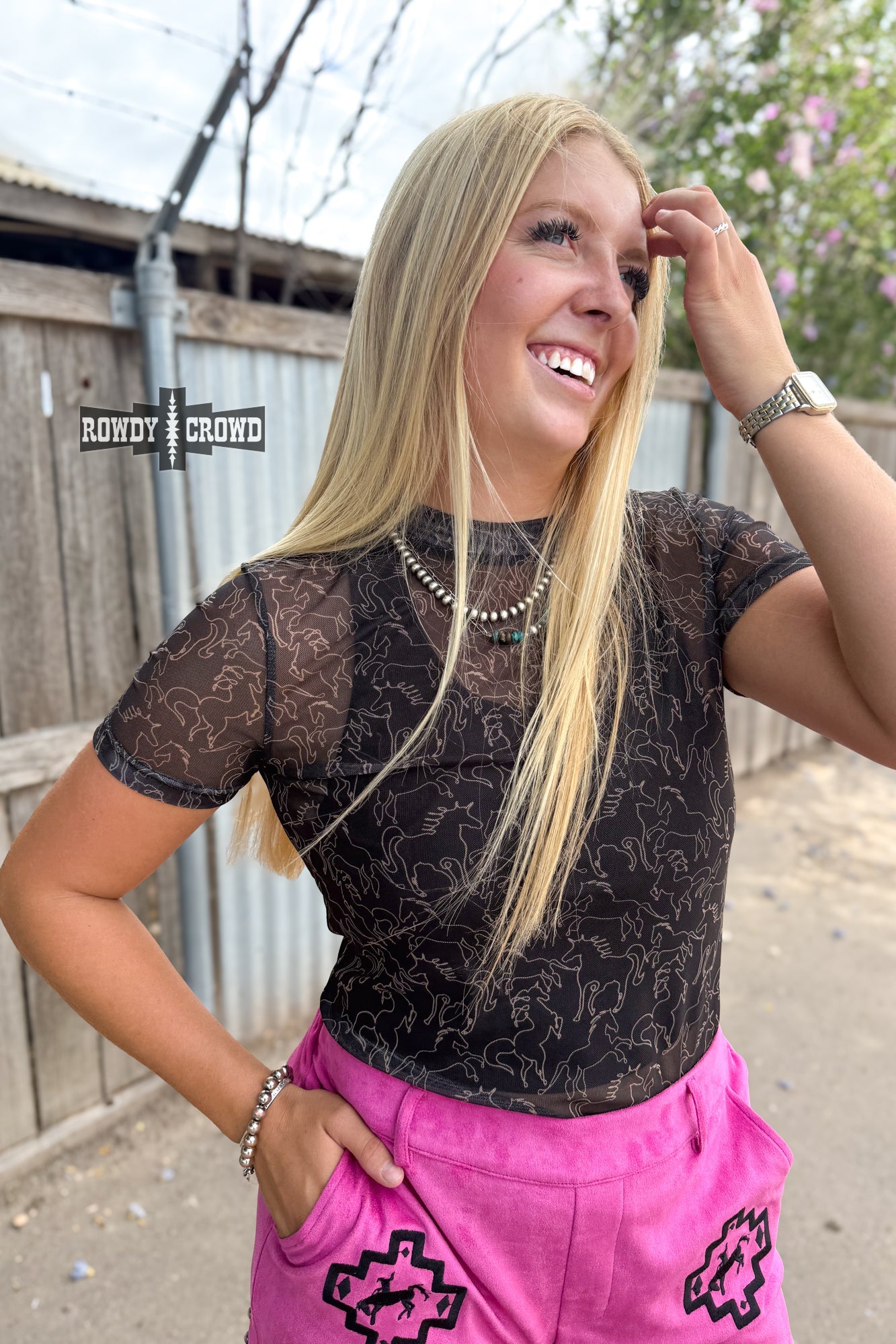 Lariat Mesh Top - The Caffeine Cowboy
