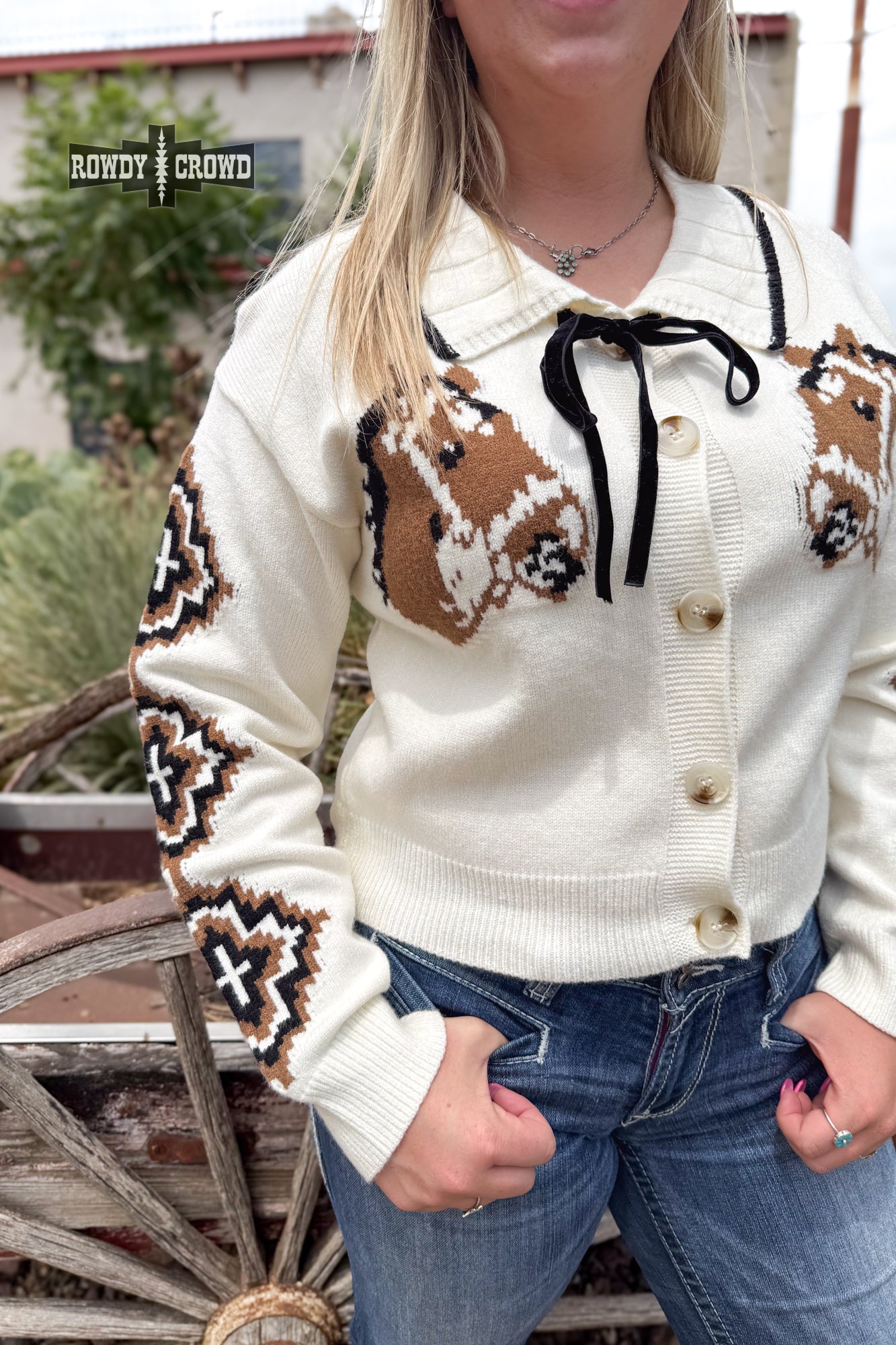 Cool Horse Cardigan - The Caffeine Cowboy