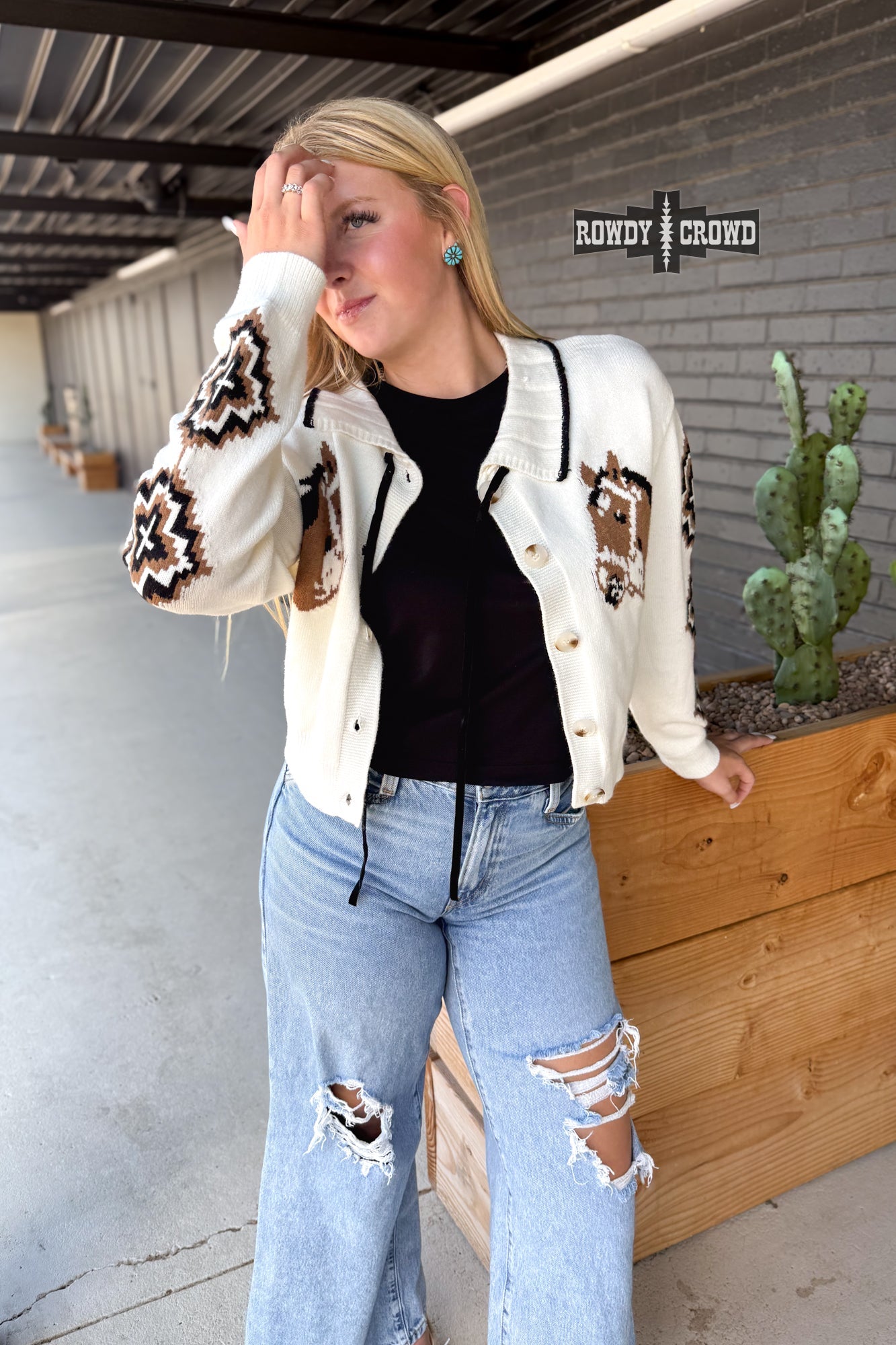 Cool Horse Cardigan - The Caffeine Cowboy
