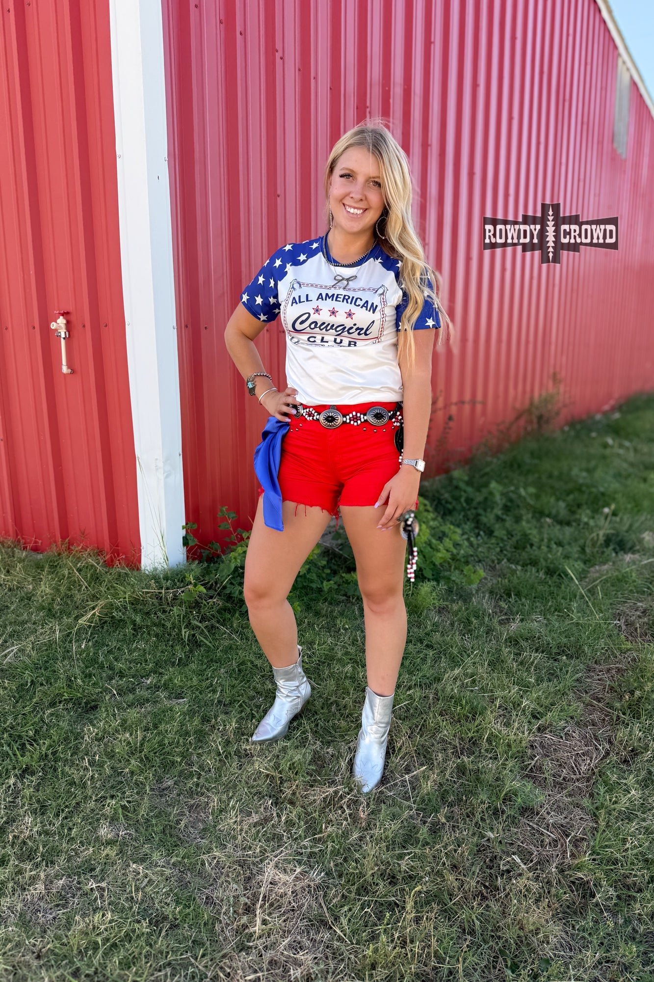 All American Cowgirl Tee - The Caffeine Cowboy