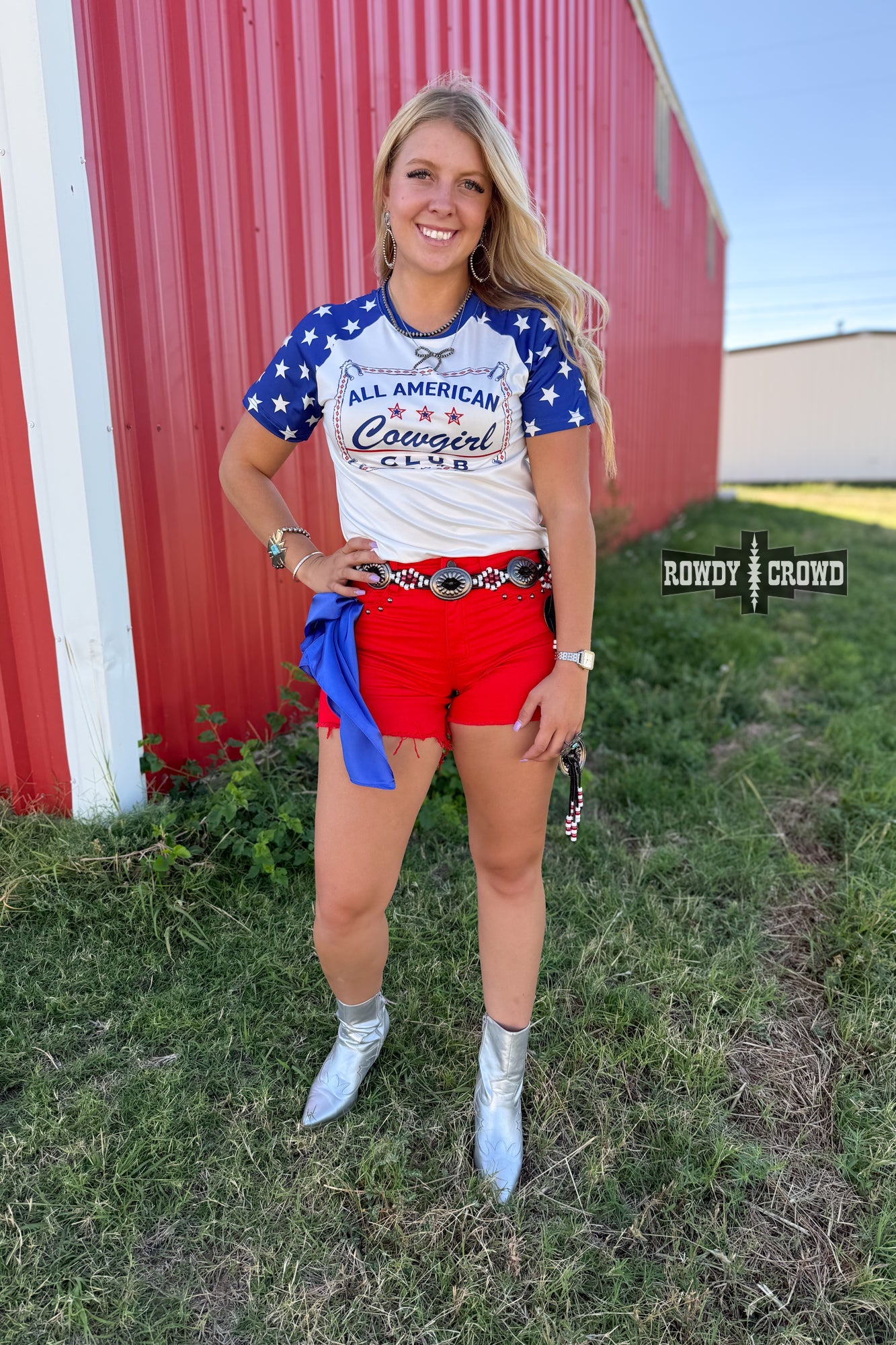 All American Cowgirl Tee - The Caffeine Cowboy