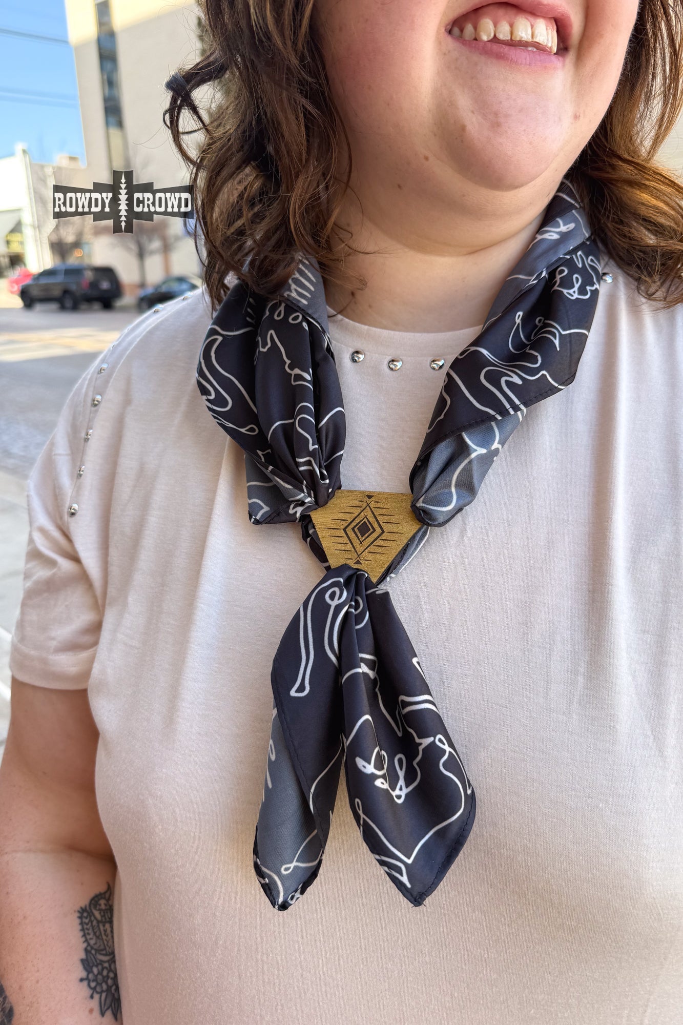 Cowboy Way Scarf Slides - The Caffeine Cowboy