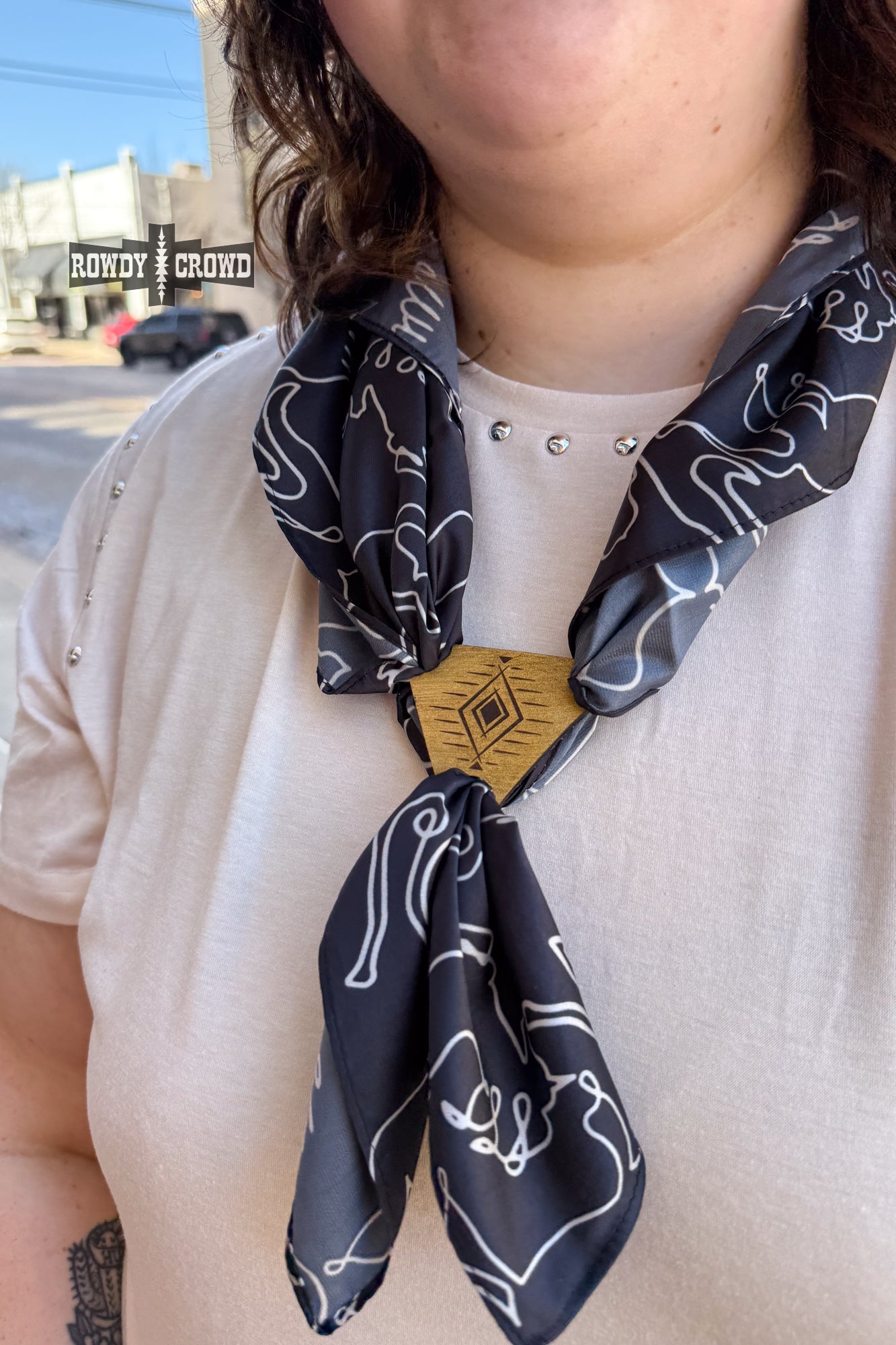 Cowboy Way Scarf Slides - The Caffeine Cowboy