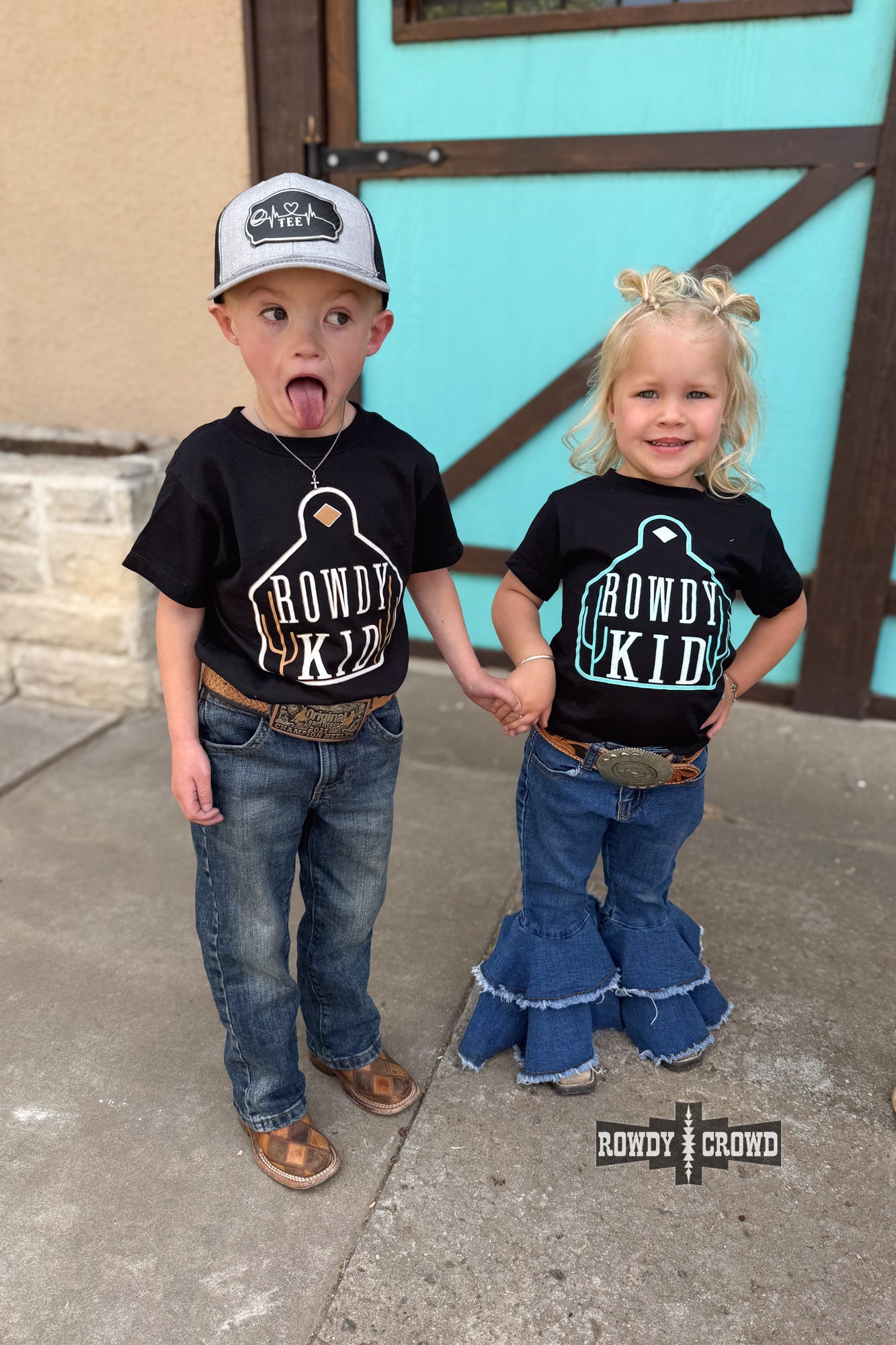 BROWN - Rowdy Kid Tee - The Caffeine Cowboy