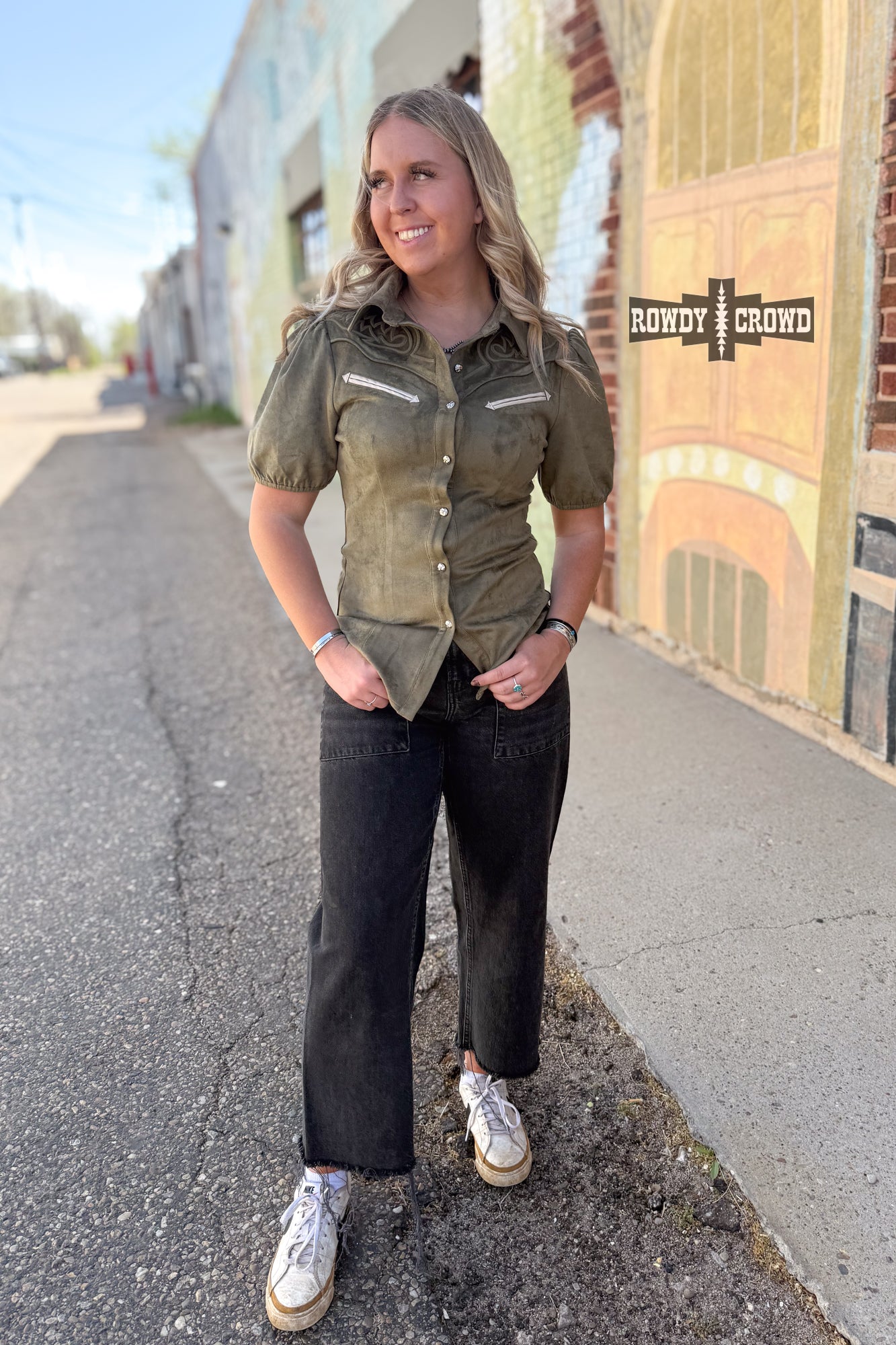 OLIVE - Calaboose Top - The Caffeine Cowboy