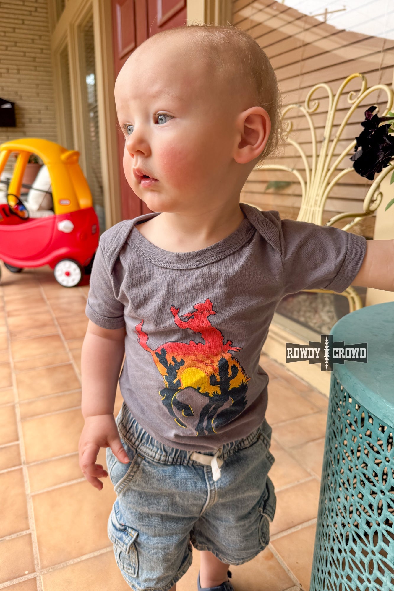 KIDS Bowie Bronc Onesie - The Caffeine Cowboy