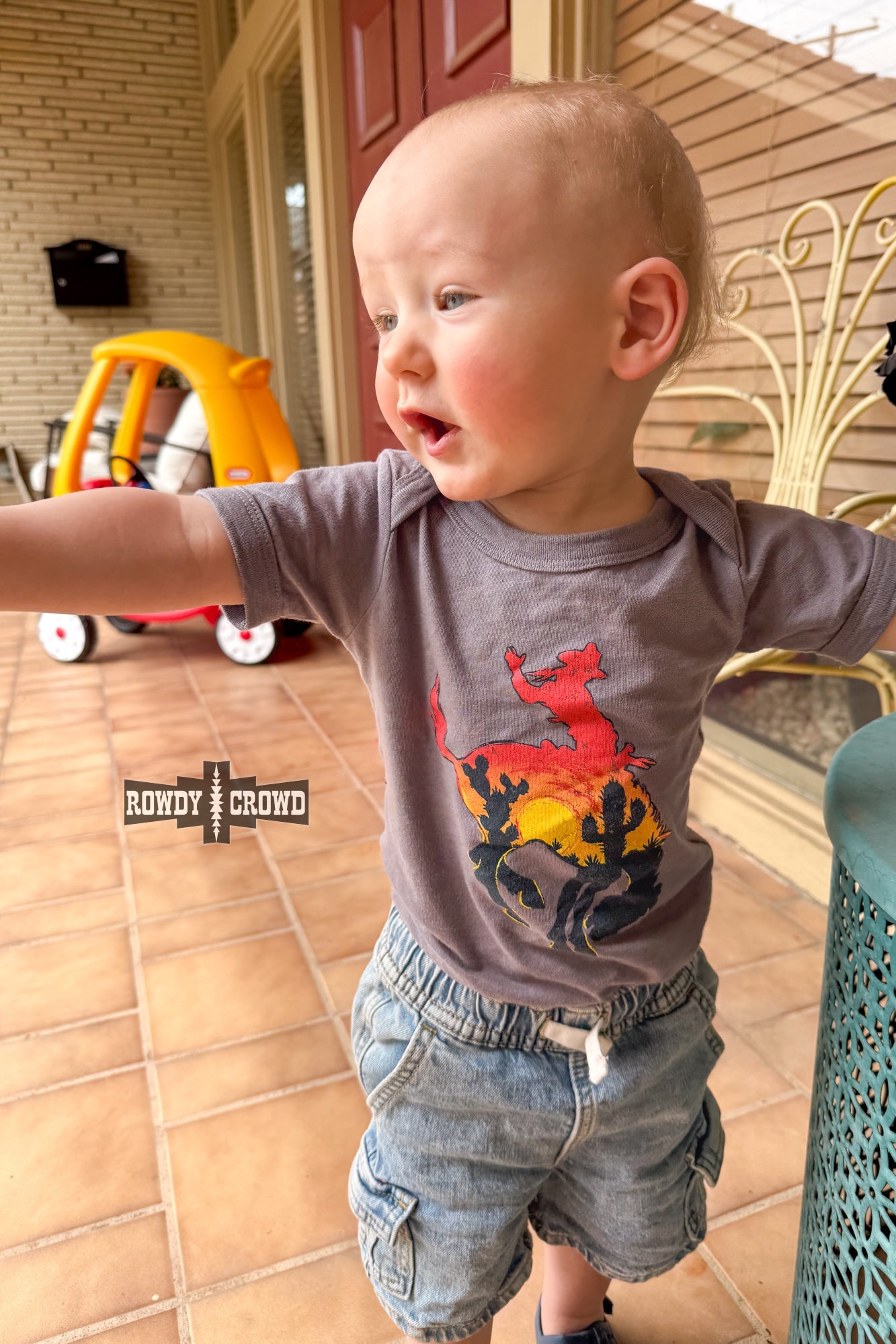 KIDS Bowie Bronc Onesie - The Caffeine Cowboy