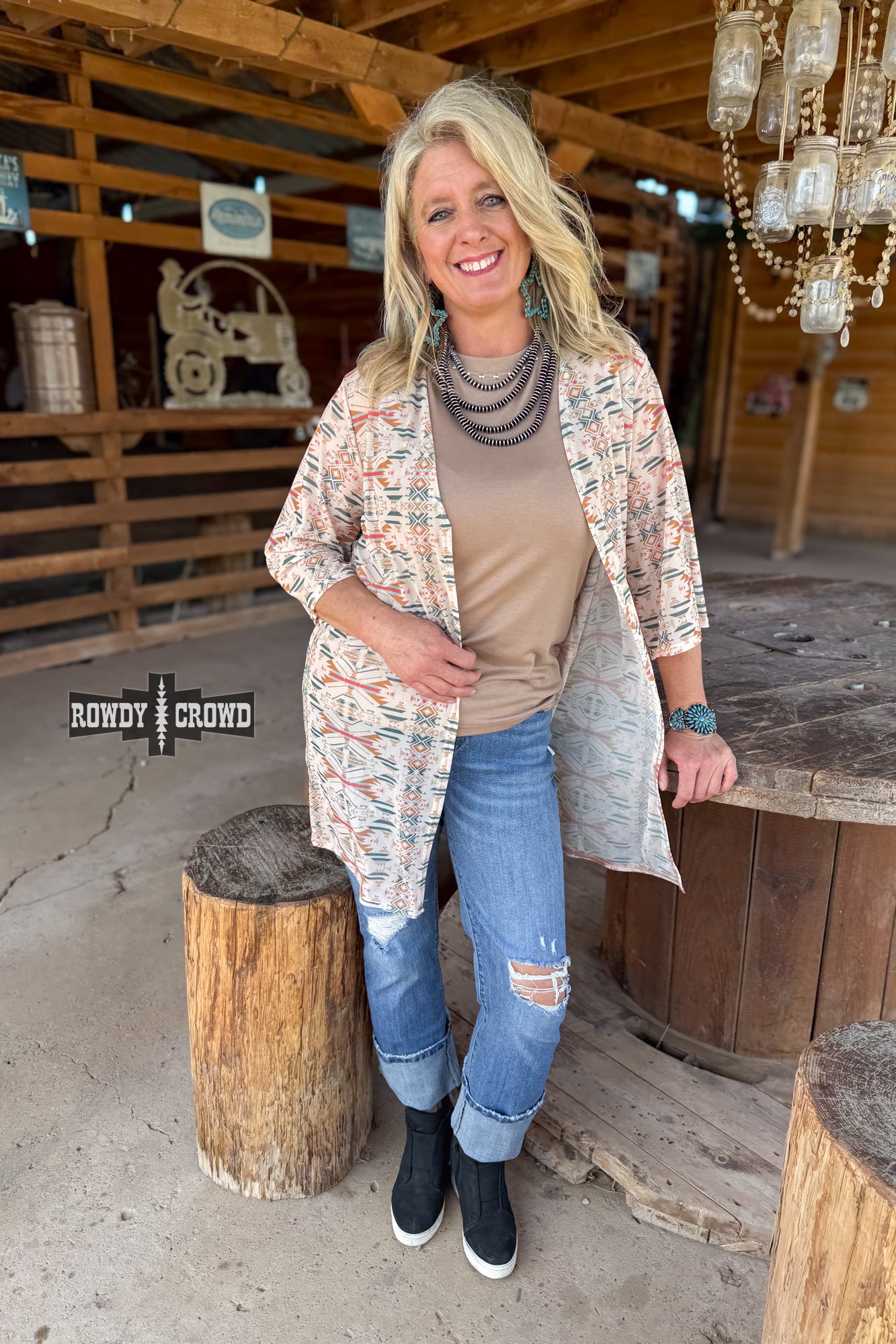 Acoma Aztec Short Duster - The Caffeine Cowboy
