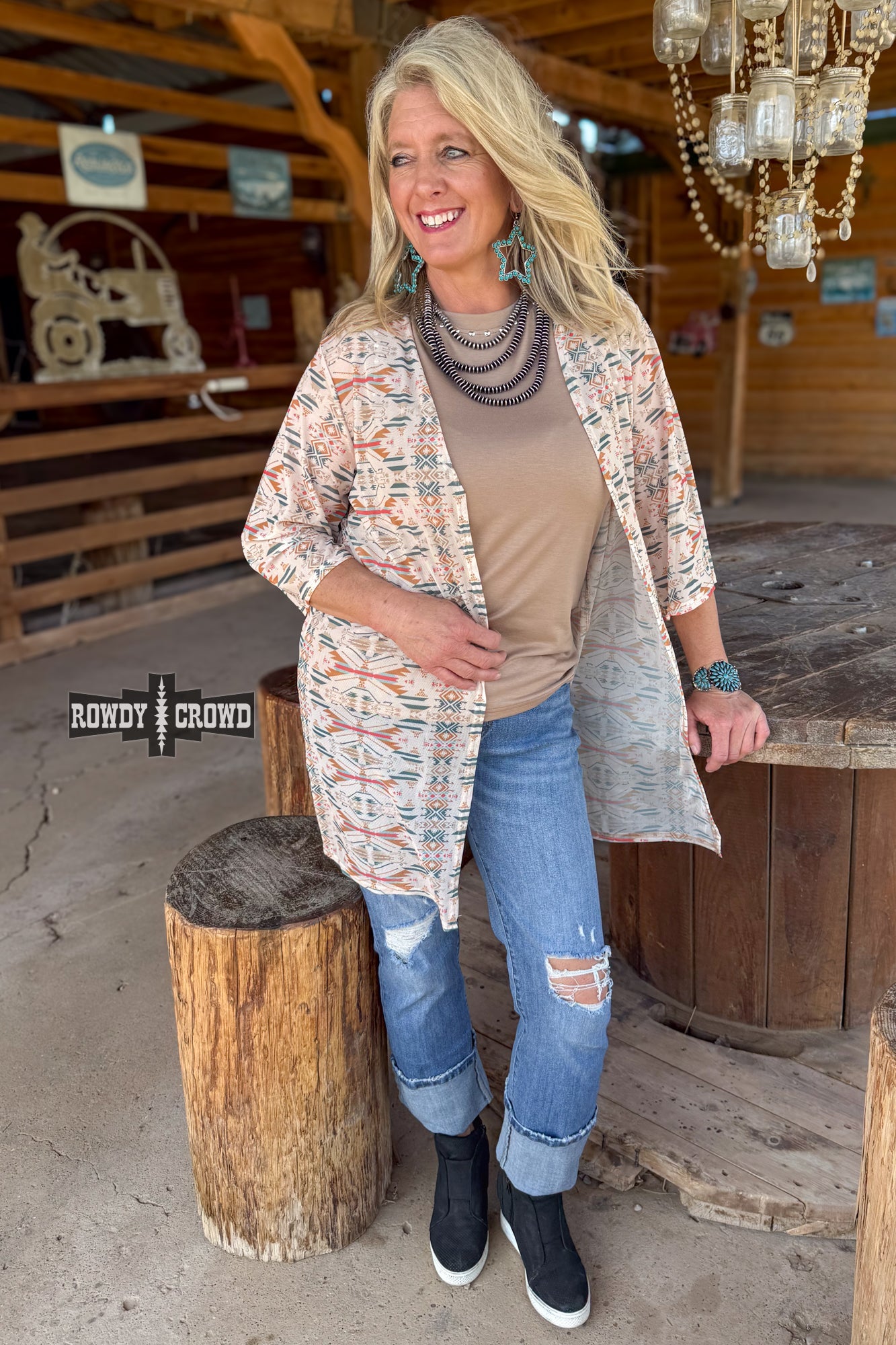 Acoma Aztec Short Duster - The Caffeine Cowboy