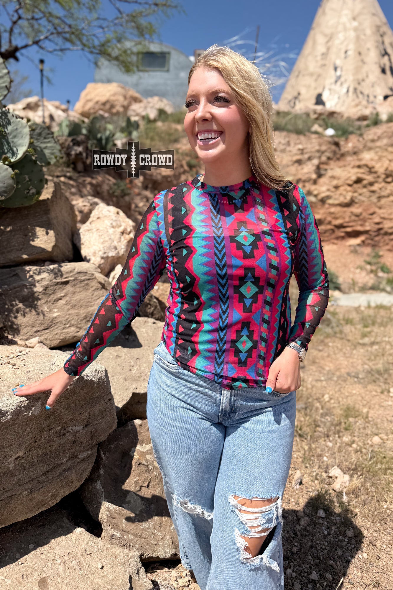 Retro Funk Mesh Top - The Caffeine Cowboy