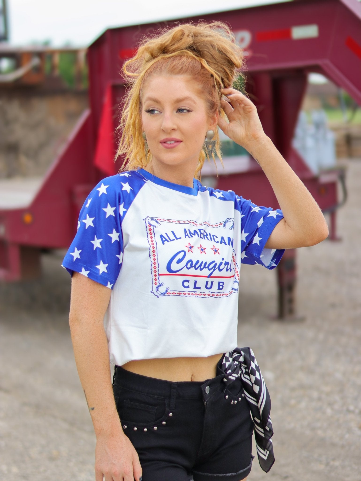 All American Cowgirl Tee - The Caffeine Cowboy