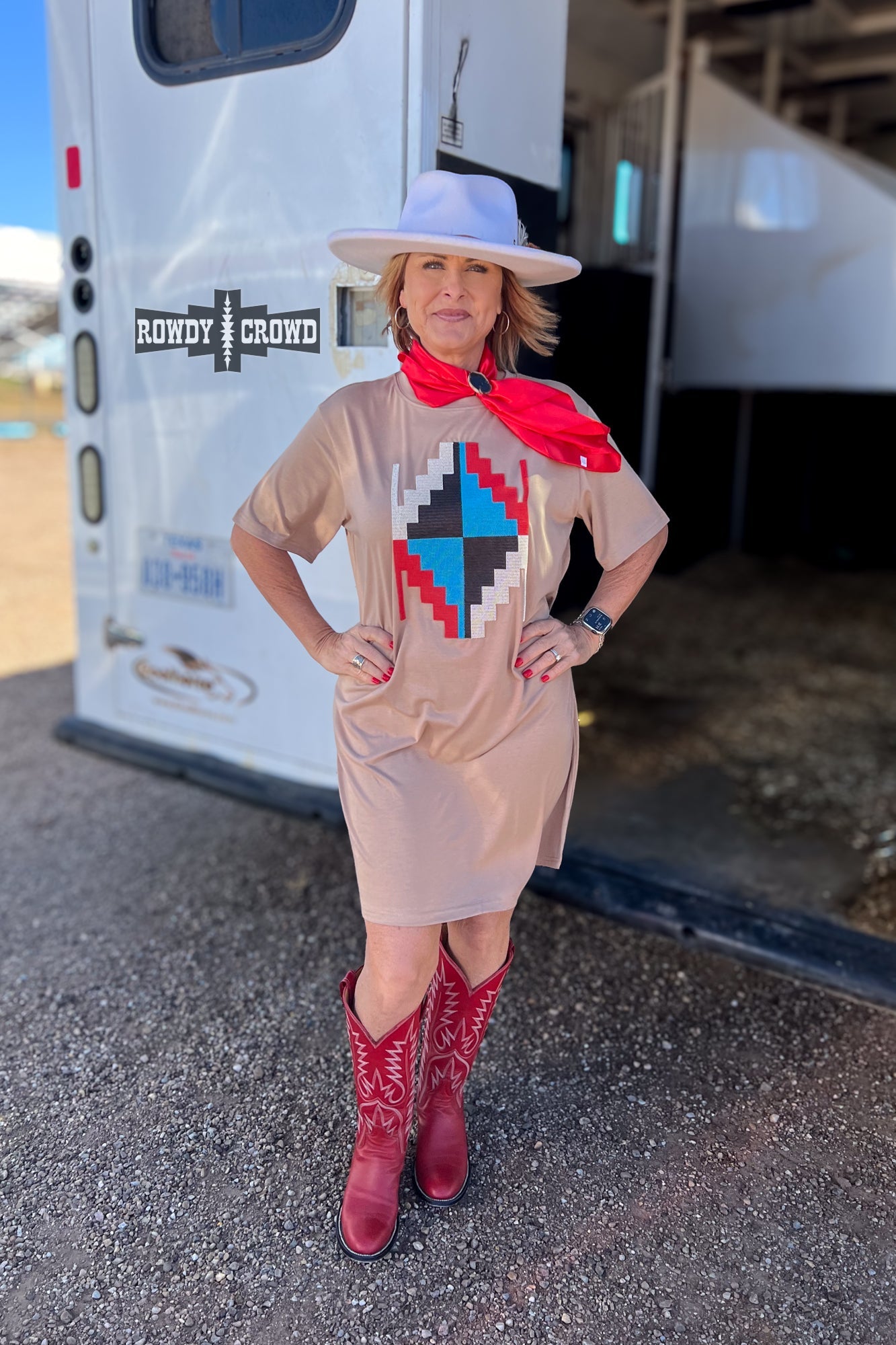 Alamosa Aztec Dress - The Caffeine Cowboy