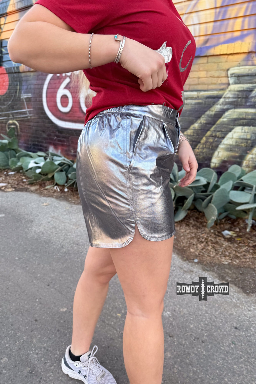 Marfa Metallic Shorts - The Caffeine Cowboy