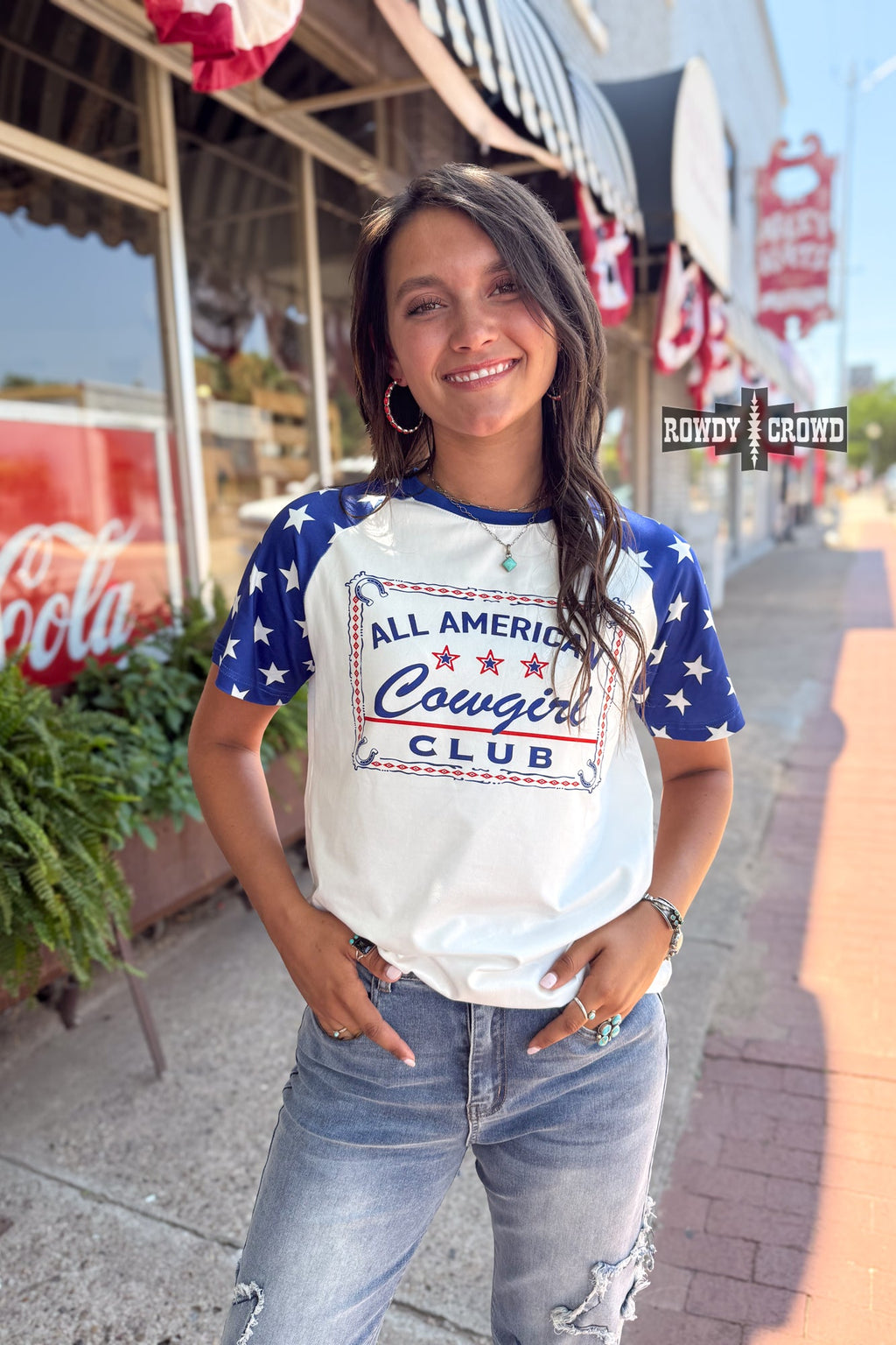 All American Cowgirl Tee - The Caffeine Cowboy