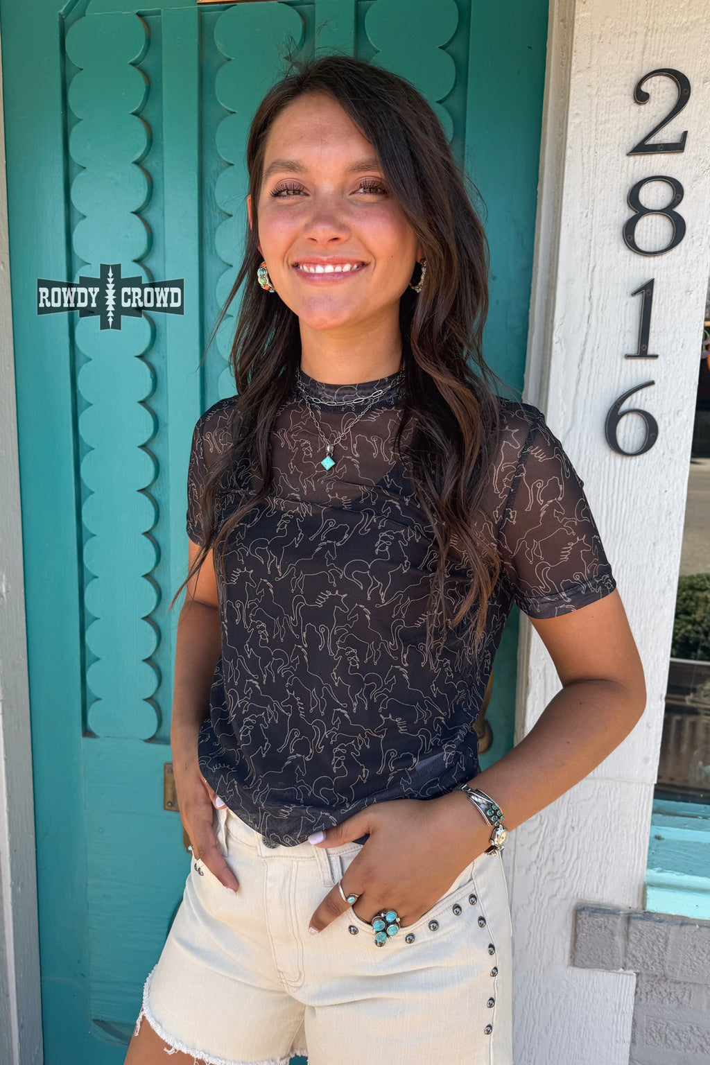 Lariat Mesh Top - The Caffeine Cowboy