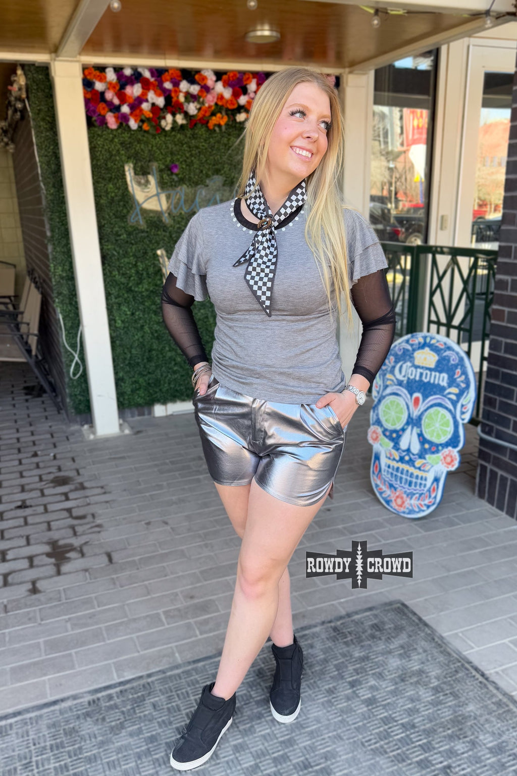 Marfa Metallic Shorts - The Caffeine Cowboy