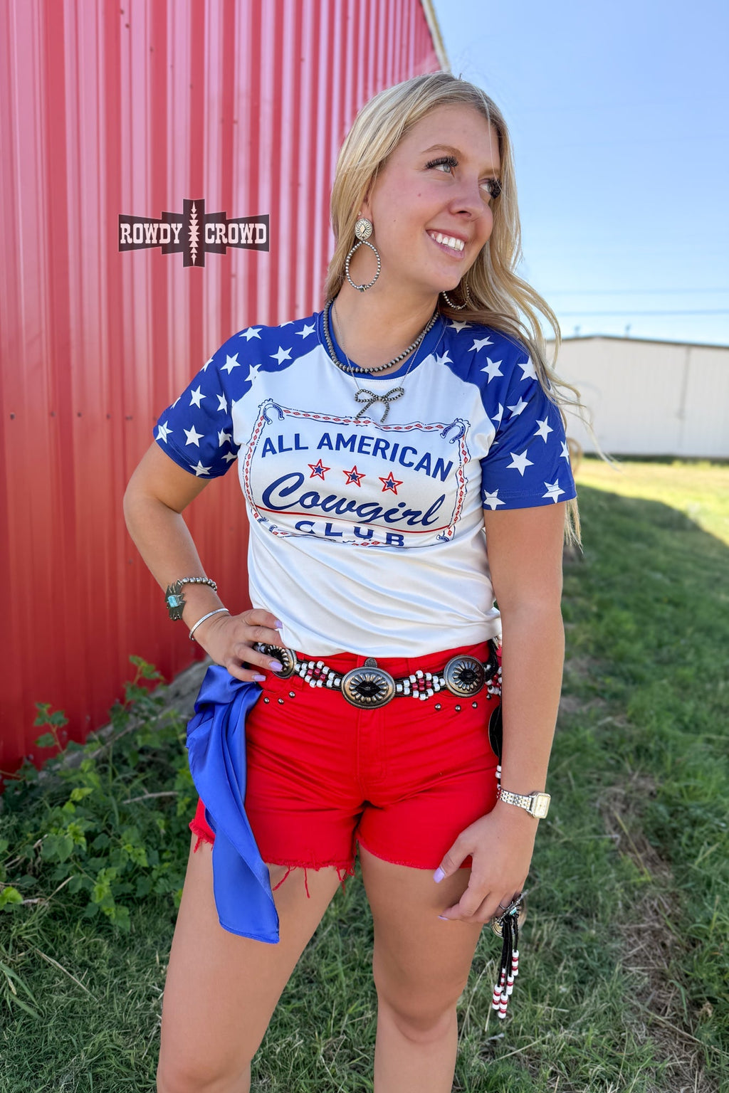 All American Cowgirl Tee - The Caffeine Cowboy
