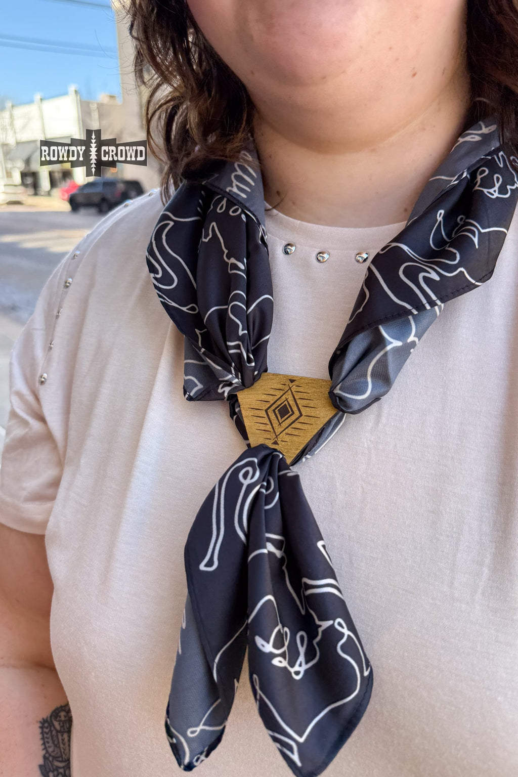 Cowboy Way Scarf Slides - The Caffeine Cowboy