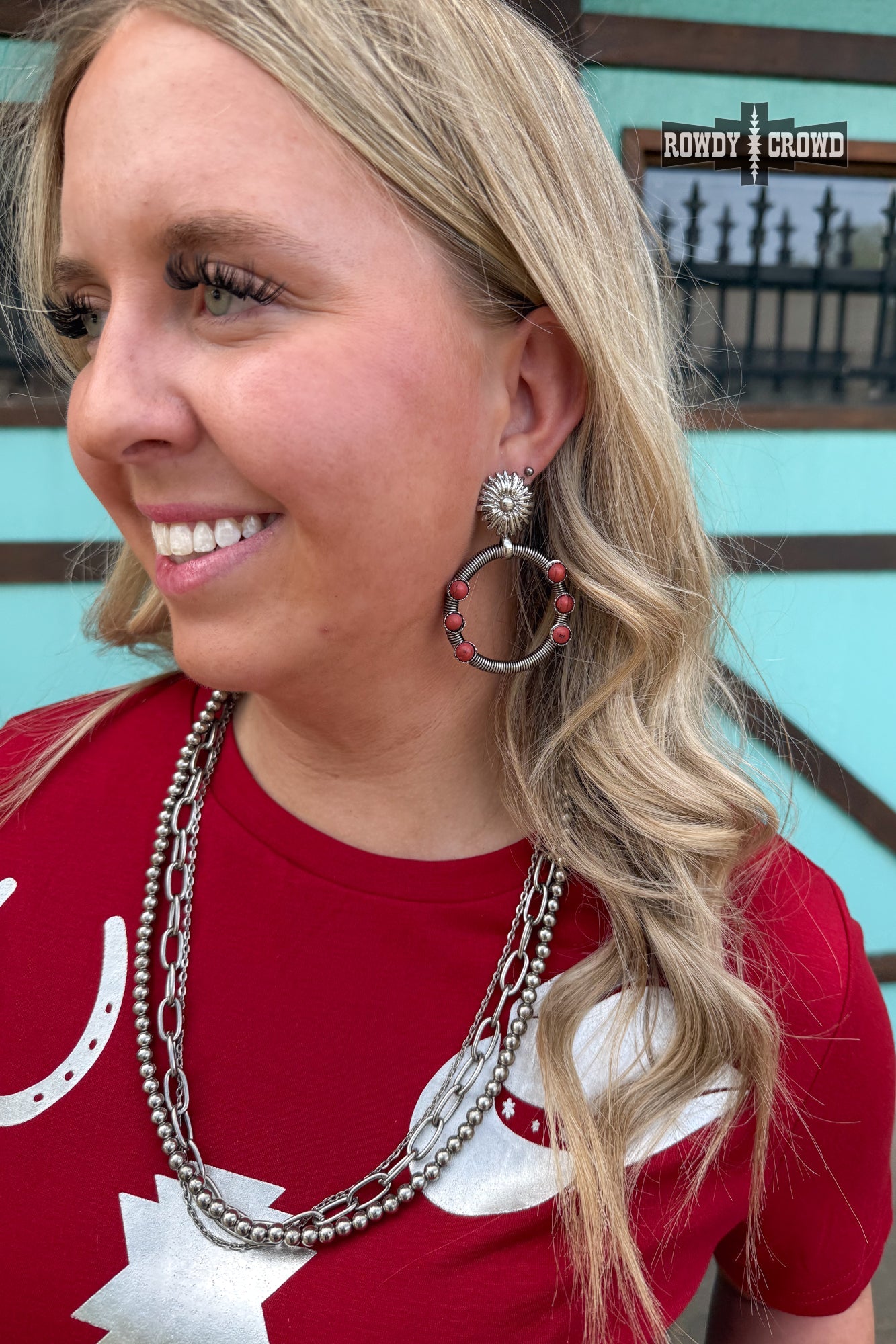 Red Hondo Earrings - The Caffeine Cowboy
