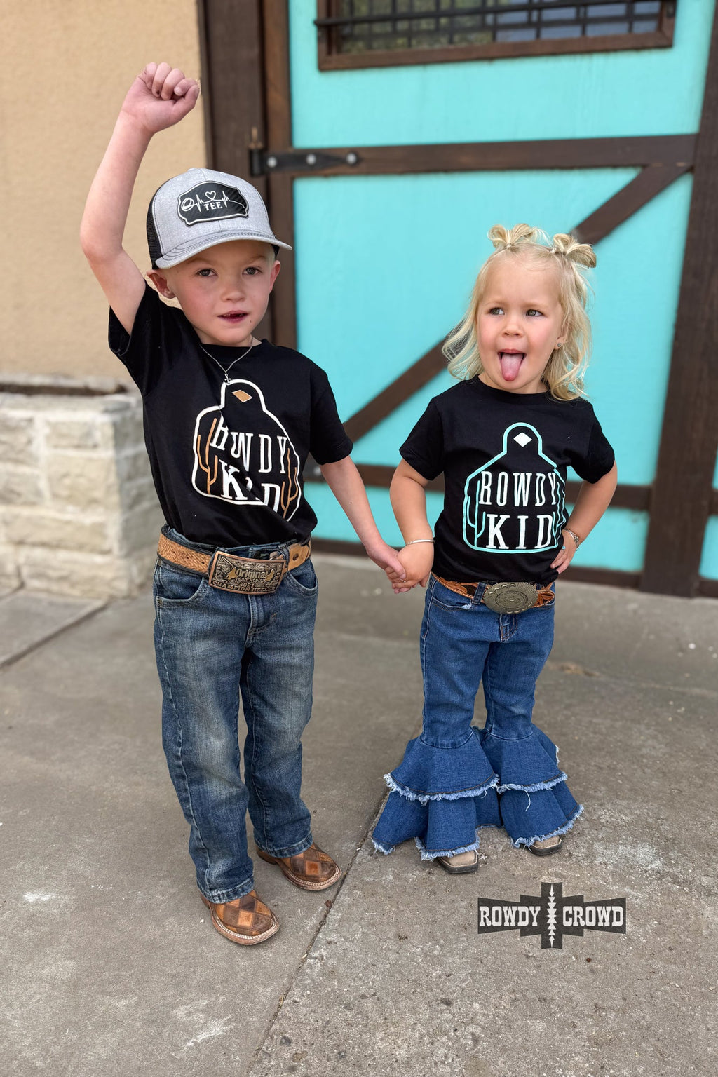 BROWN - Rowdy Kid Tee - The Caffeine Cowboy