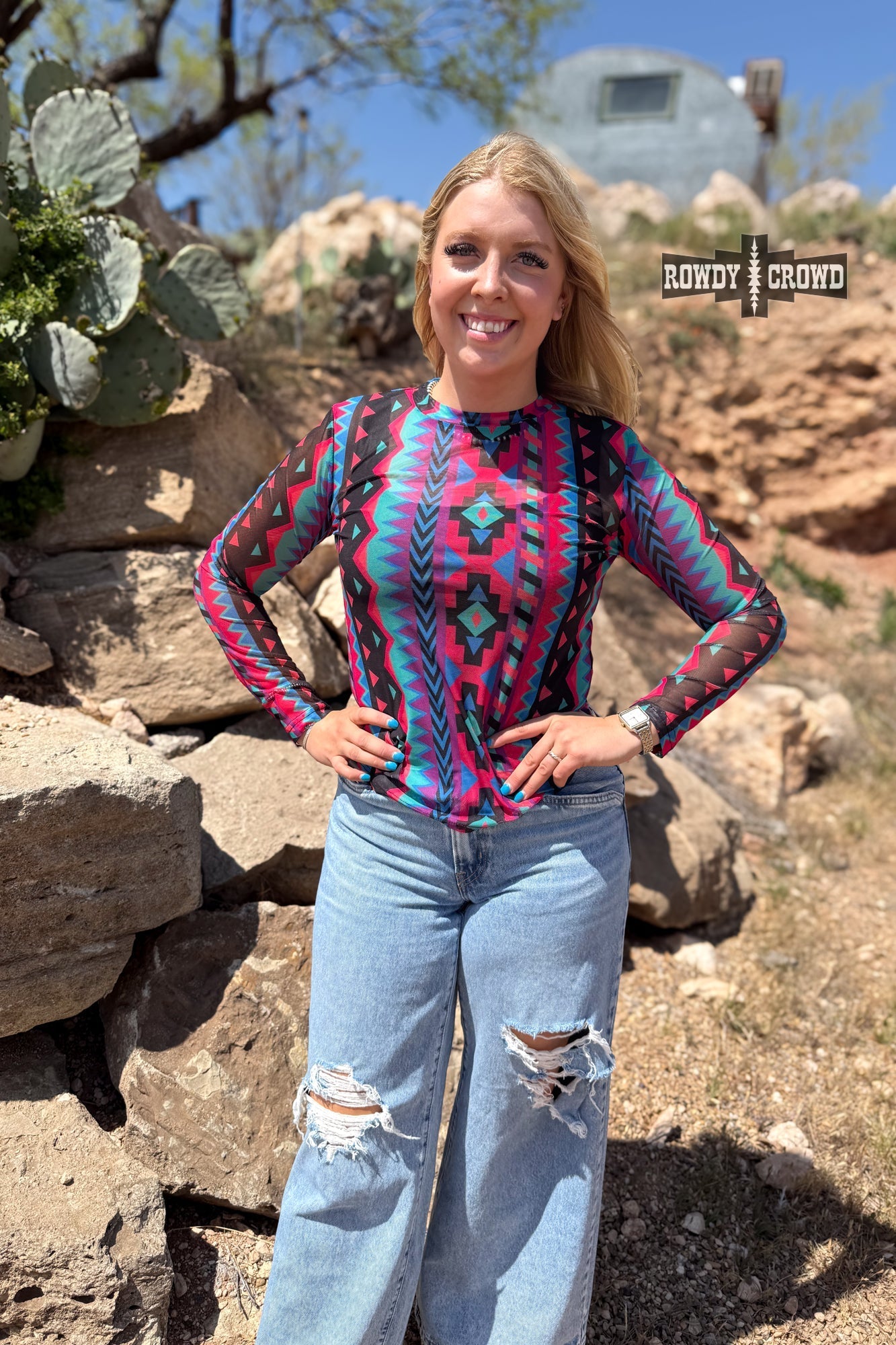 Retro Funk Mesh Top - The Caffeine Cowboy
