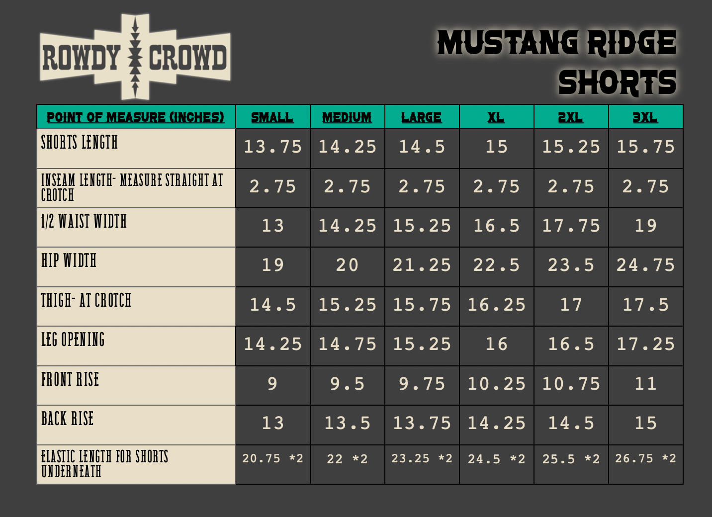 Mustang Ridge Shorts - The Caffeine Cowboy